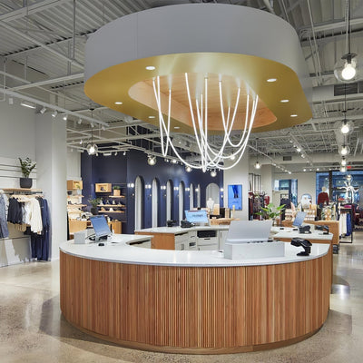 Fenris Pendant Lamp Flexible Curve Silicone Brass