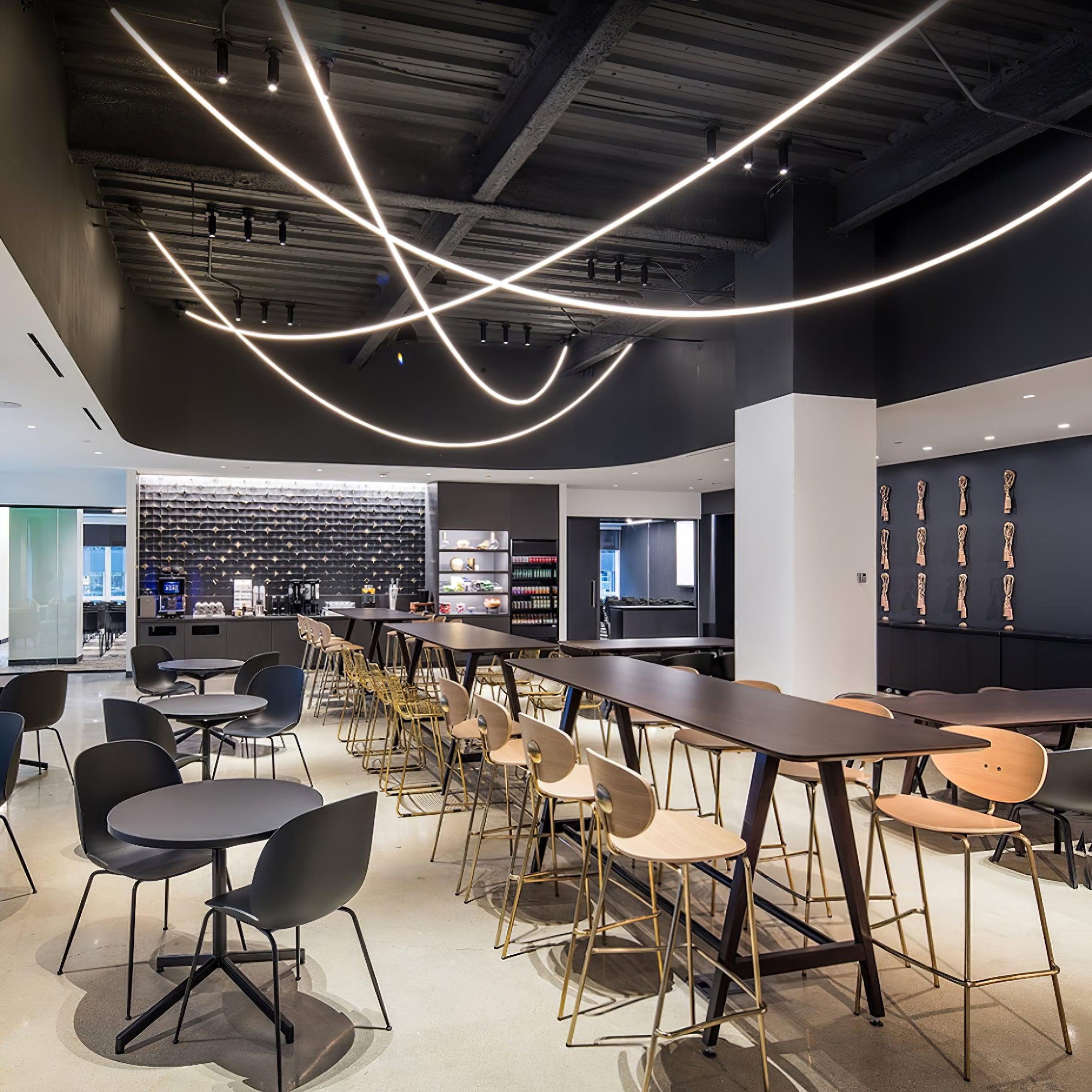 Fenris Pendant Lamp Flexible Curve Silicone Brass
