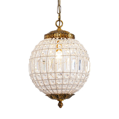 Elyinissa Chandelier Gold Globe Crystal Vintage