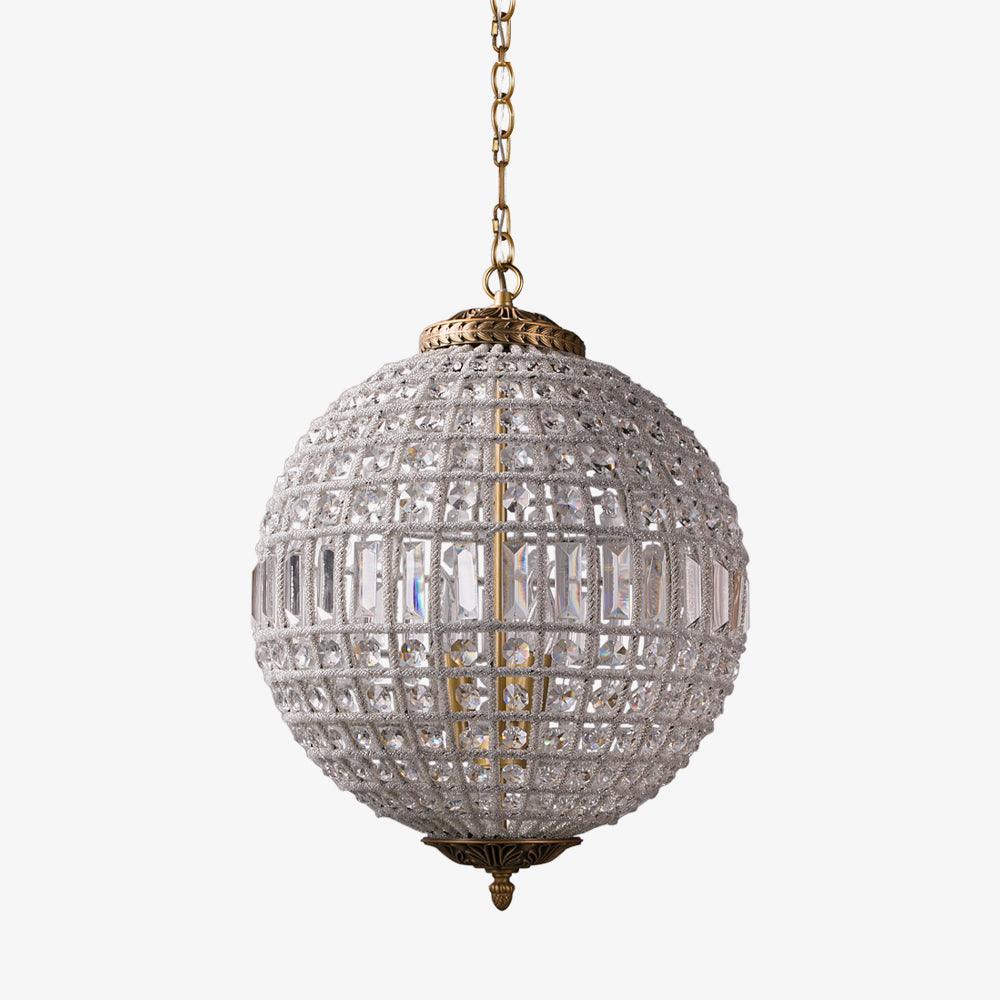 Elyinissa Chandelier Gold Globe Crystal Vintage