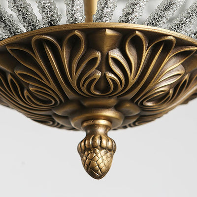 Elyinissa Chandelier Gold Globe Crystal Vintage