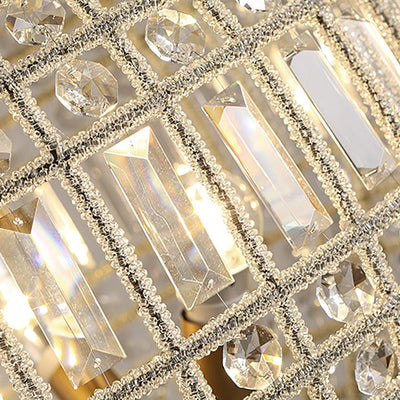 Elyinissa Chandelier Gold Globe Crystal Vintage