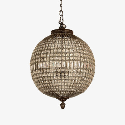 Elyinissa Chandelier Gold Globe Crystal Vintage