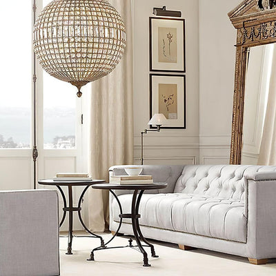 Elyinissa Chandelier Gold Globe Crystal Vintage