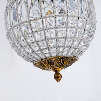 Elyinissa Chandelier Gold Globe Crystal Vintage