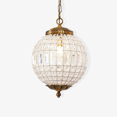 Elyinissa Chandelier Gold Globe Crystal Vintage