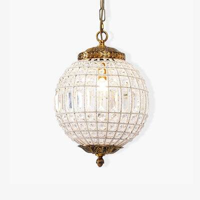 Elyinissa Chandelier Gold Globe Crystal Vintage