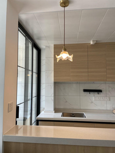 Aell Brass & Glass Glam Pendant Light