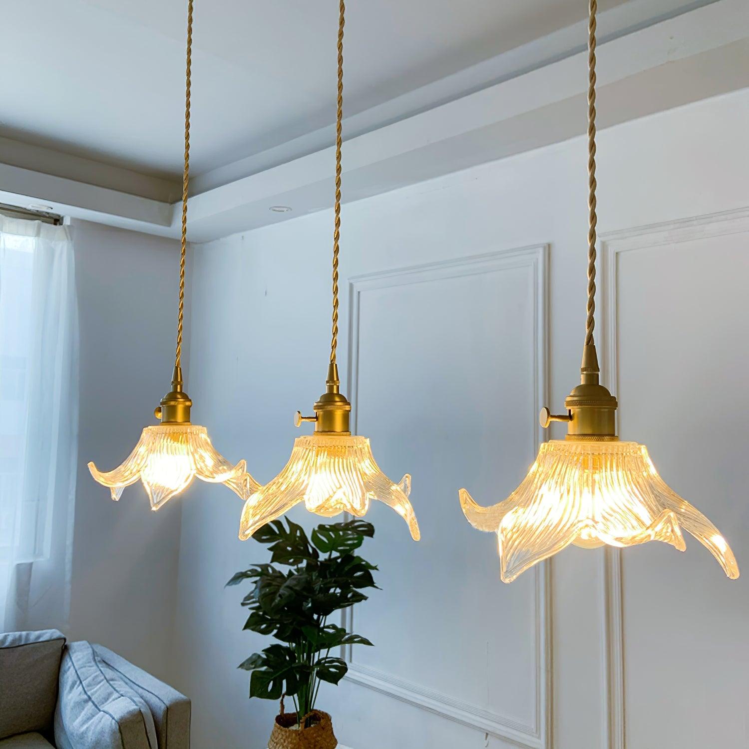 Aell Brass & Glass Glam Pendant Light