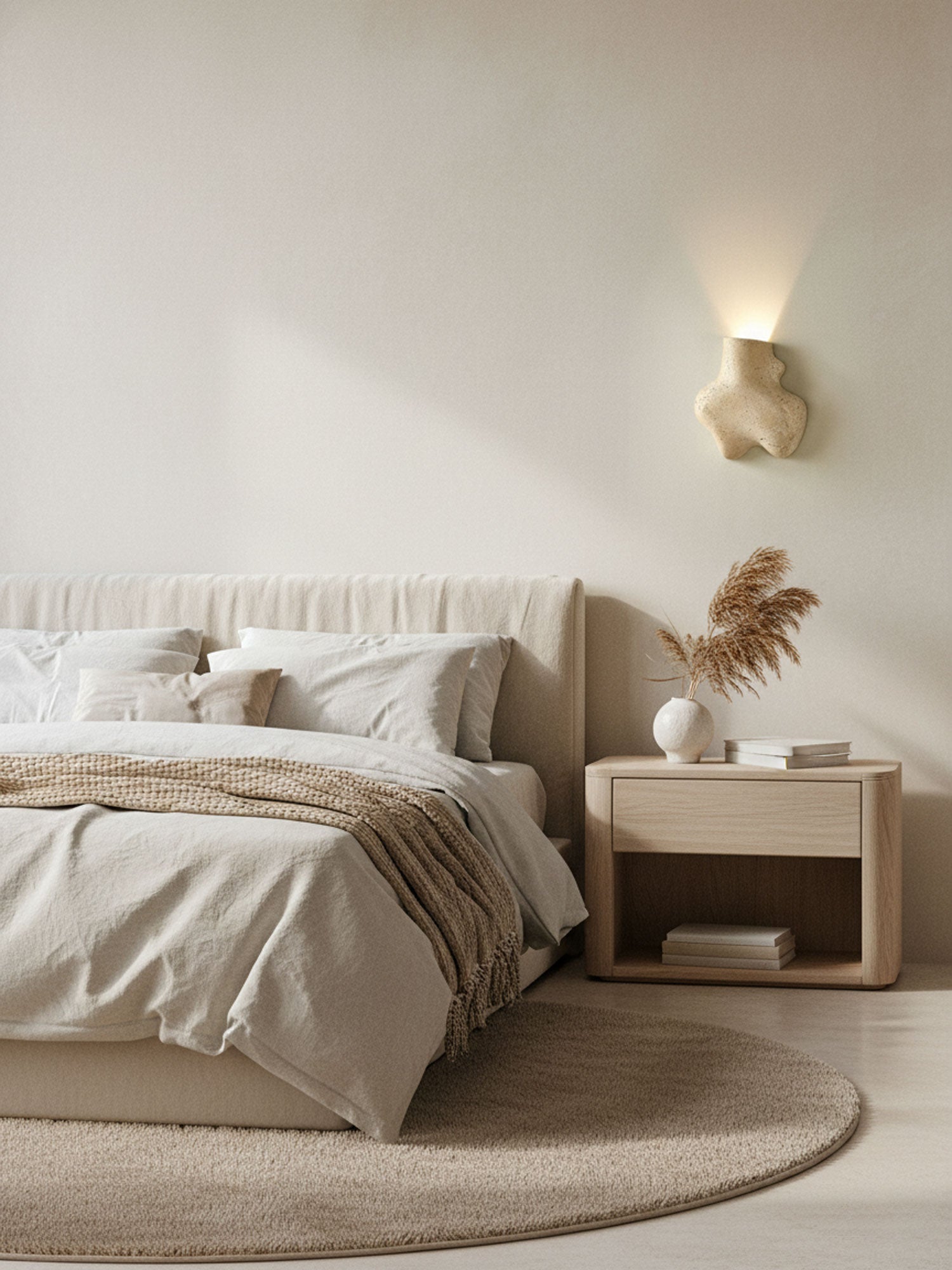 Whitlow Travertine Abstract Wall Lamp
