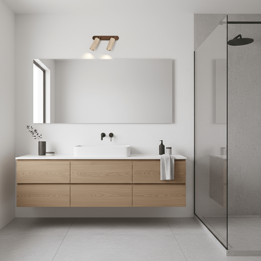 Sereise Travertine Beam Wall Light