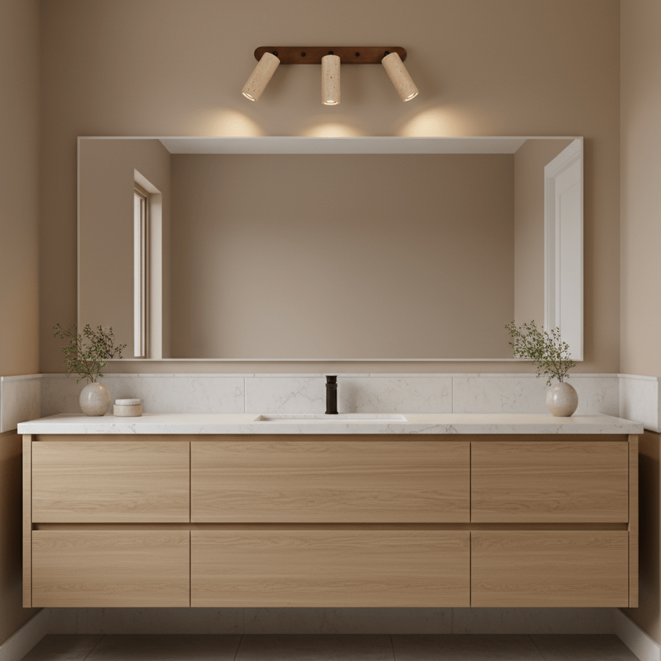 Sereise Travertine Beam Wall Light