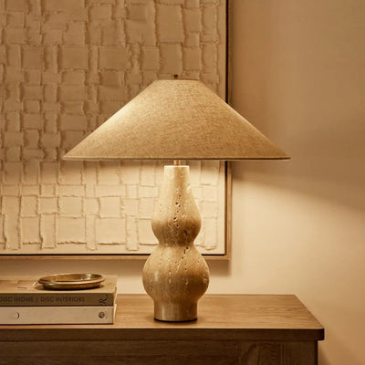Travertine Double-Gourd Table Lamp