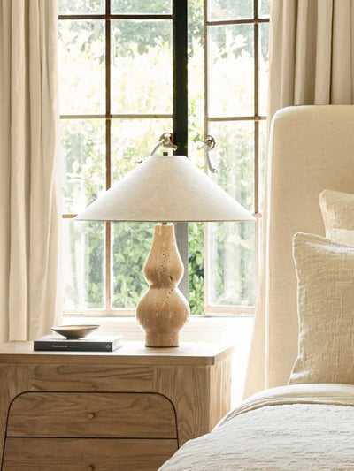 Travertine Double-Gourd Table Lamp