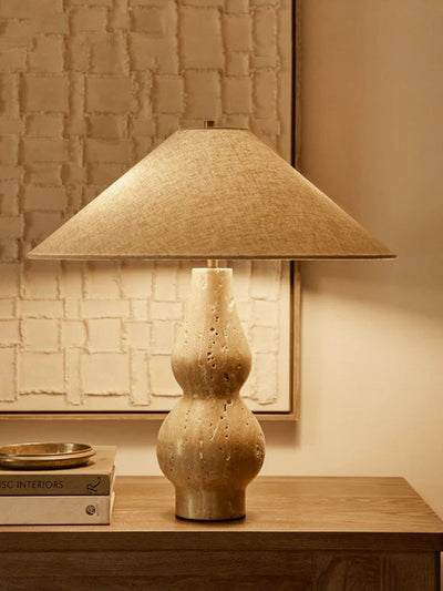 Travertine Double-Gourd Table Lamp
