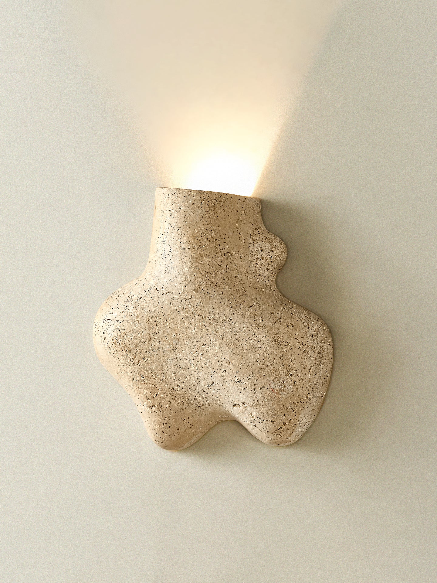 Whitlow Travertine Abstract Wall Lamp
