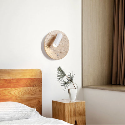 Selan Travertine Axis Directional Sconce