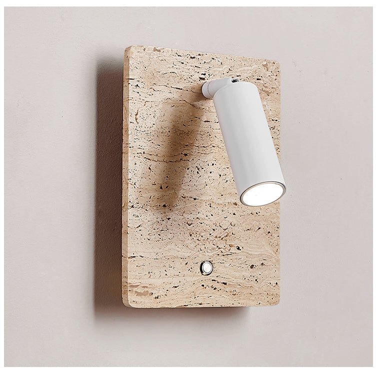 Selan Travertine Axis Directional Sconce