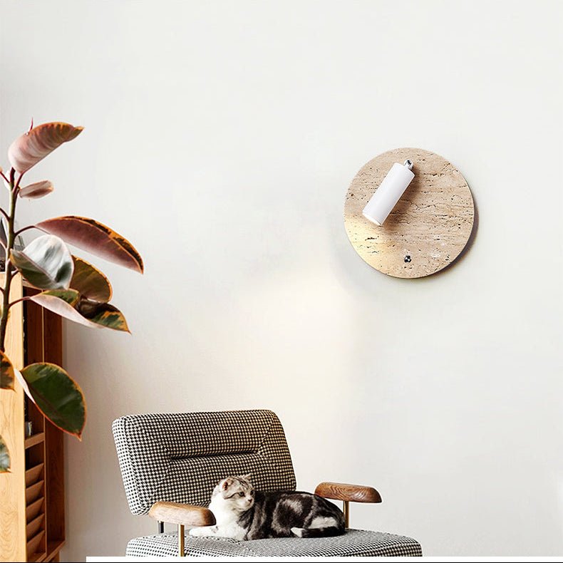Selan Travertine Axis Directional Sconce