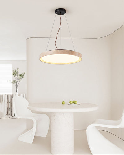 Seranena Travertine Circle LED Pendant Light