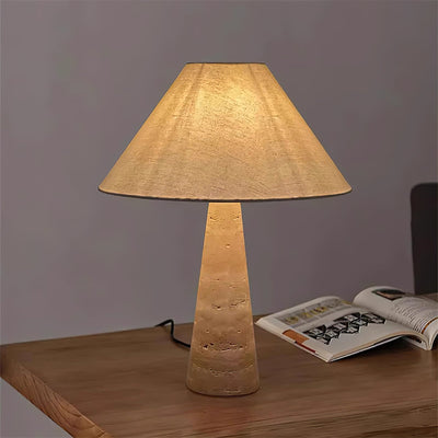 Tavarette Travertine Column Table Lamp