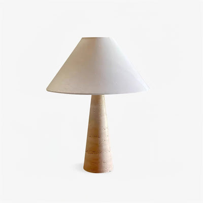 Tavarette Travertine Column Table Lamp