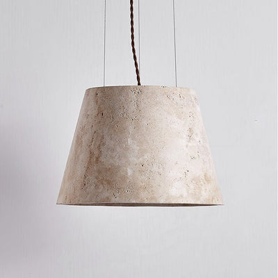 Briven Travertine Cone Pendant Lamp