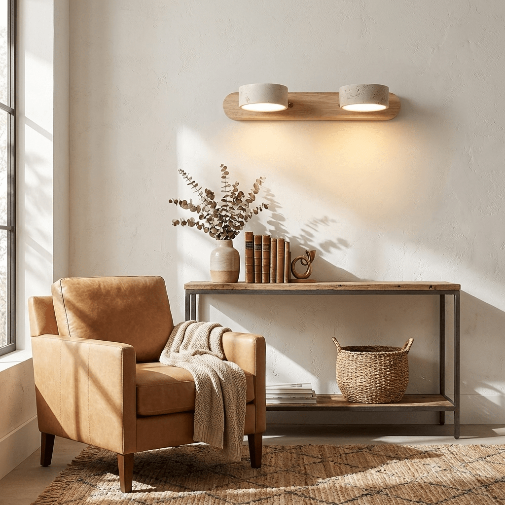 Neramere Travertine Duo Indoor Wall Light