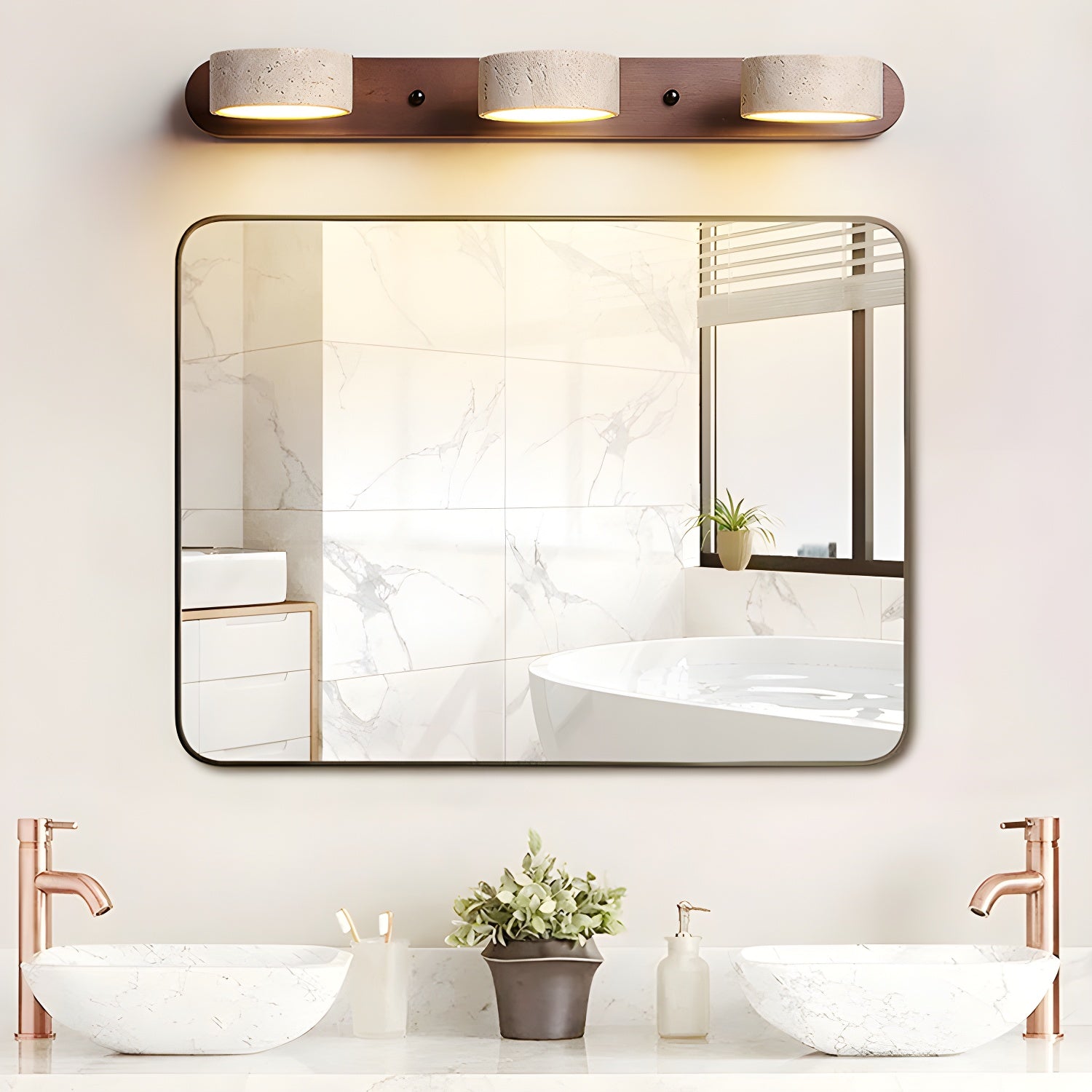Neramere Travertine Duo Indoor Wall Light