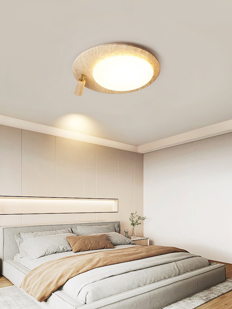 Nivorne Travertine Oval Knob Ceilling Lamp