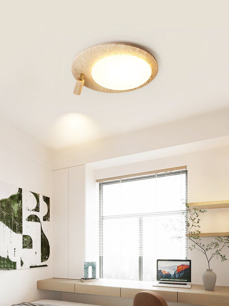 Nivorne Travertine Oval Knob Ceilling Lamp
