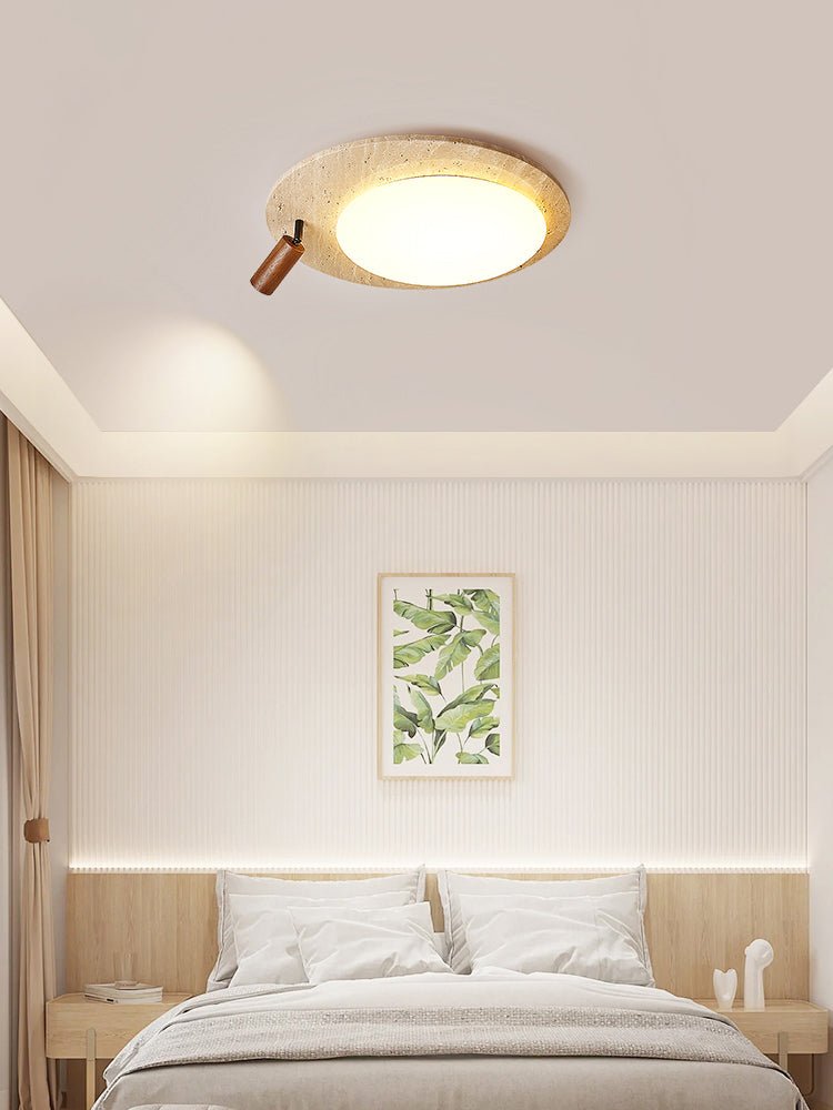 Nivorne Travertine Oval Knob Ceilling Lamp