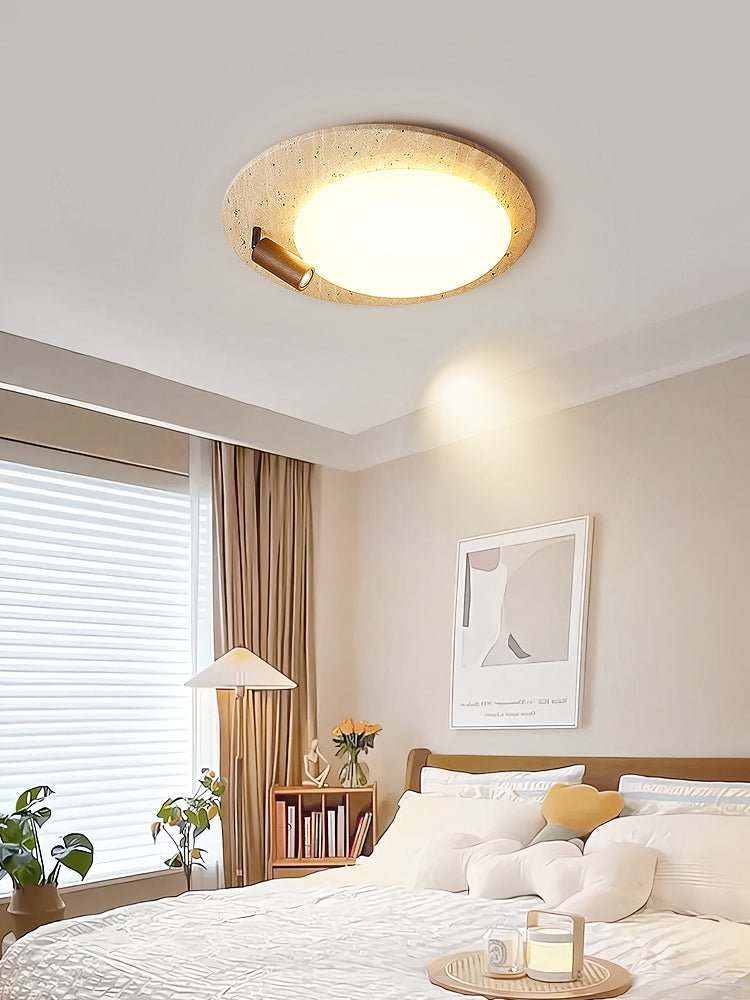 Nivorne Travertine Oval Knob Ceilling Lamp