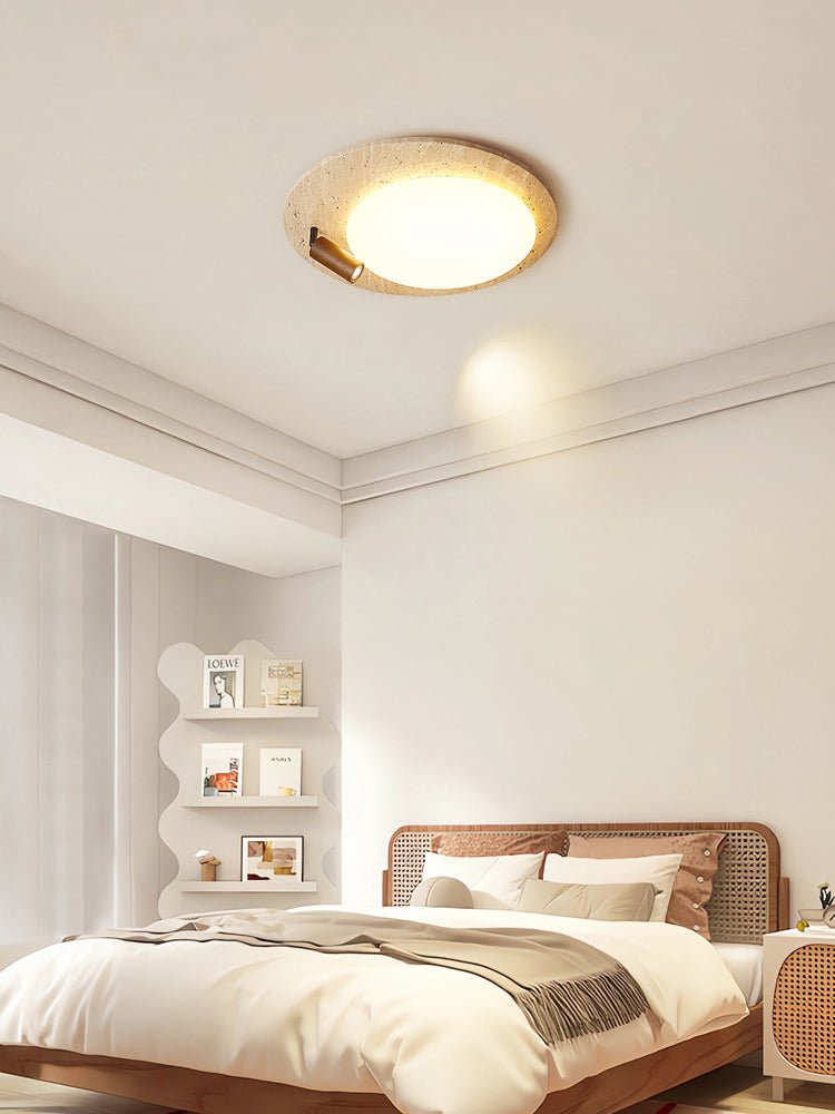 Nivorne Travertine Oval Knob Ceilling Lamp