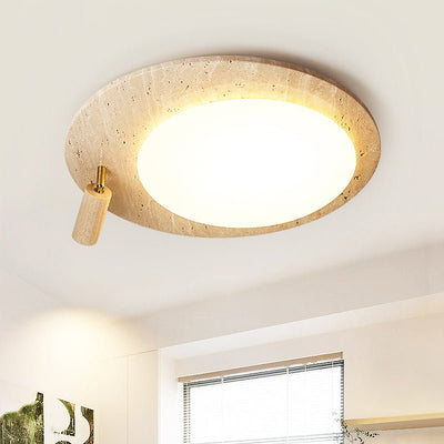 Nivorne Travertine Oval Knob Ceilling Lamp