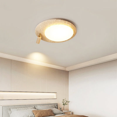 Nivorne Travertine Oval Knob Ceilling Lamp
