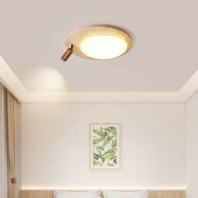 Nivorne Travertine Oval Knob Ceilling Lamp