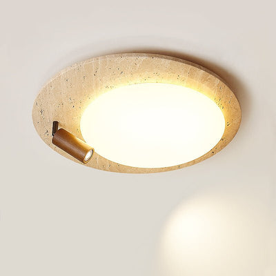 Nivorne Travertine Oval Knob Ceilling Lamp