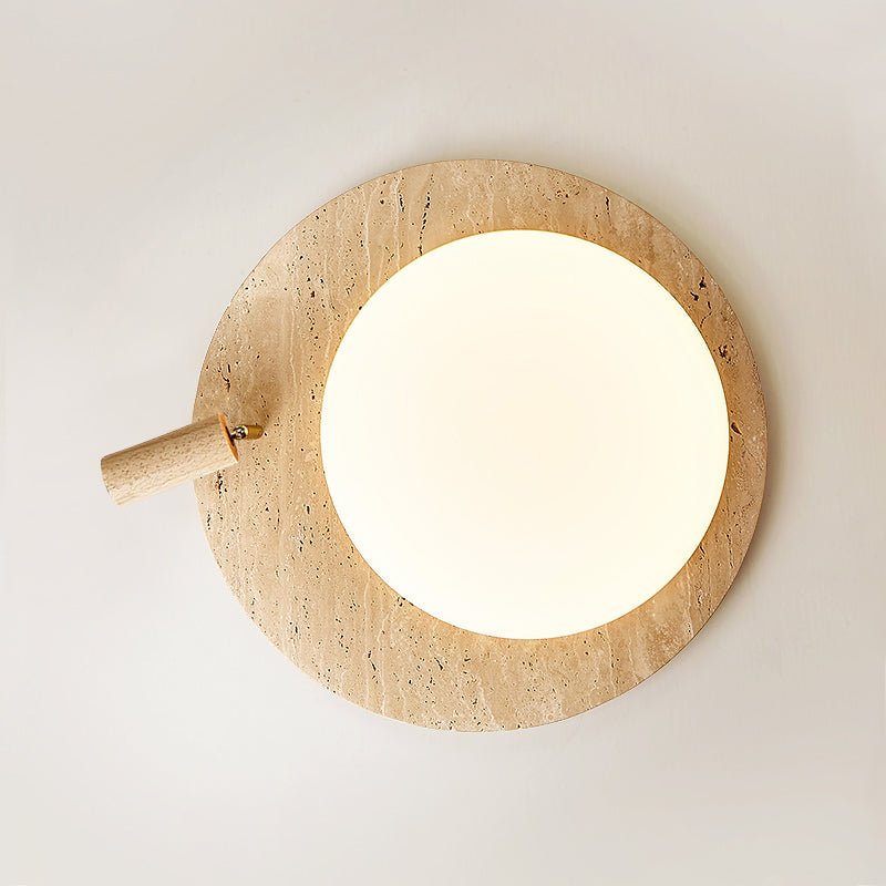 Nivorne Travertine Oval Knob Ceilling Lamp