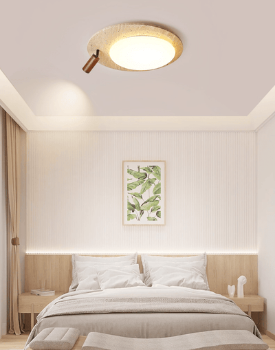 Nivorne Travertine Oval Knob Ceilling Lamp
