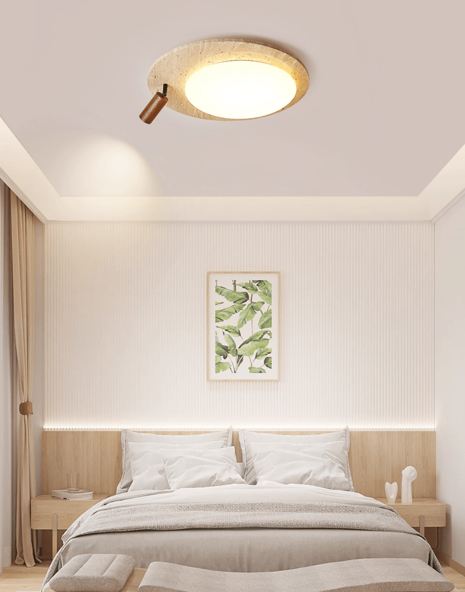 Nivorne Travertine Oval Knob Ceilling Lamp
