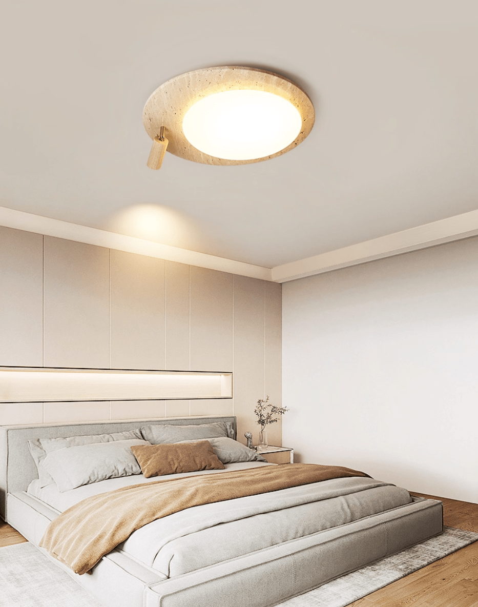 Nivorne Travertine Oval Knob Ceilling Lamp