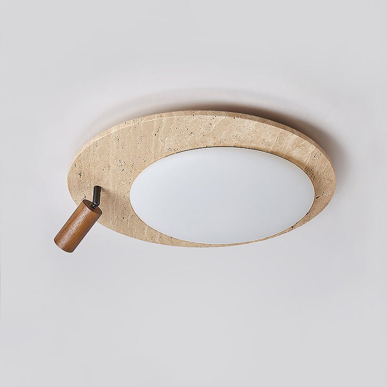 Nivorne Travertine Oval Knob Ceilling Lamp
