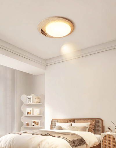 Nivorne Travertine Oval Knob Ceilling Lamp