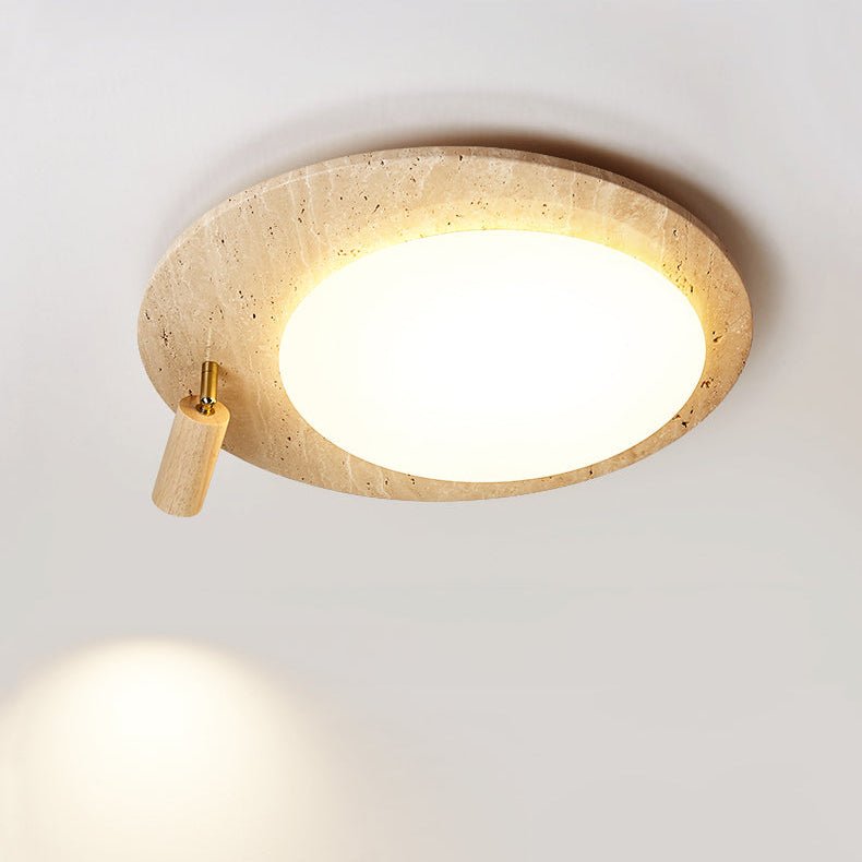 Nivorne Travertine Oval Knob Ceilling Lamp