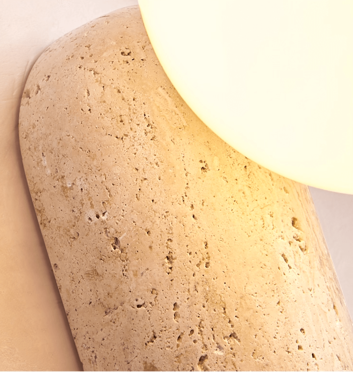 Aeralis Travetine Pebble Wall Light