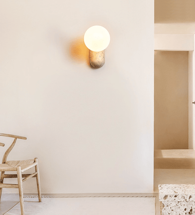 Aeralis Travetine Pebble Wall Light