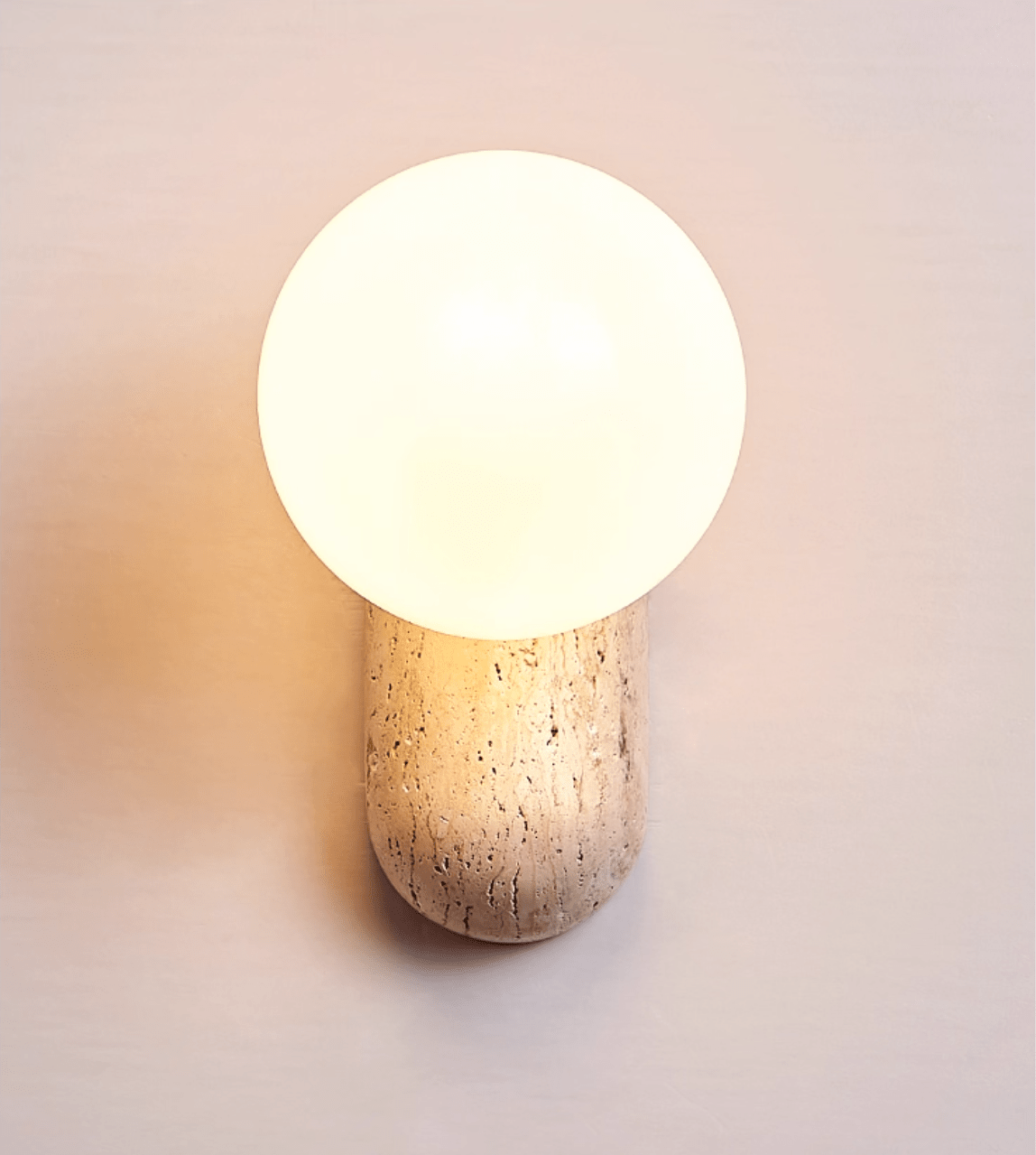 Aeralis Travetine Pebble Wall Light
