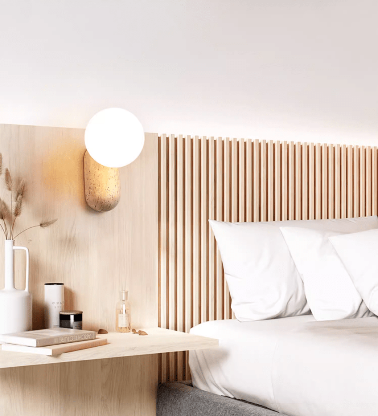 Aeralis Travetine Pebble Wall Light