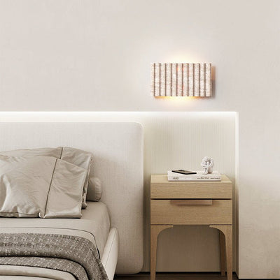 Noriora Travertine Ribbed Wall Sconce